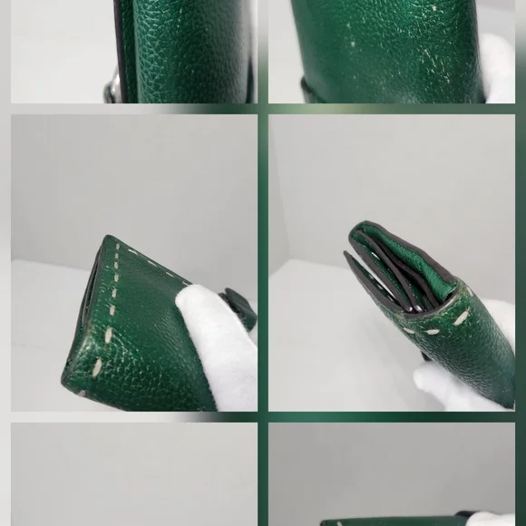 Bcbgmaxazria Large Green Leather Wallet - Picture 11 of 16